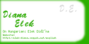 diana elek business card